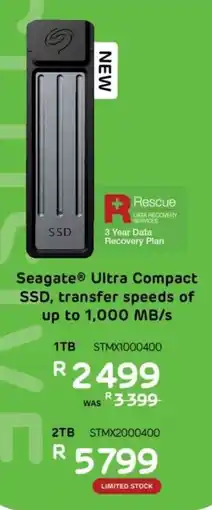 Computer Mania Seagate Ultra Compact SSD, transfer speeds of up to 1,000 MB/s offer