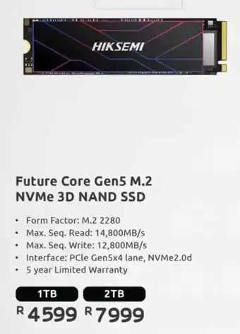 Computer Mania Hiksemi Future Core Gen5 M.2 NVMe 3D NAND SSD offer