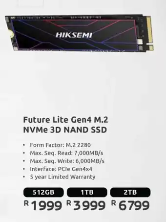 Computer Mania Hiksemi Future Lite Gen4 M.2 NVMe 3D NAND SSD offer