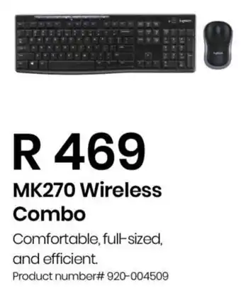 Computer Mania Logitech MK270 Wireless Combo offer