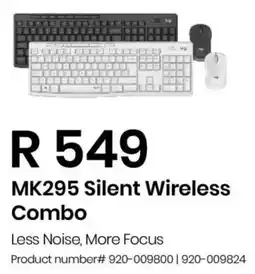 Computer Mania Logitech MK295 Silent Wireless Combo offer