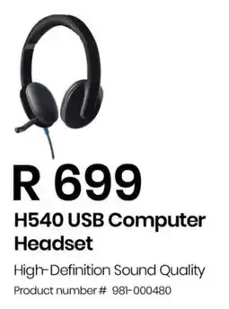 Computer Mania Logitech H540 USB Computer Headset offer