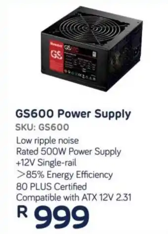 Computer Mania Huntkey GS600 Power Supply offer