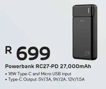 Computer Mania RED-E Powerbank RC27-PD 27,000mAh offer