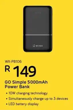 Computer Mania Winx GO Simple 5000mAh Power Bank offer
