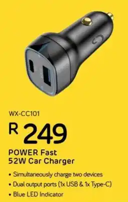 Computer Mania Winx Power Fast 52W Car Charger offer