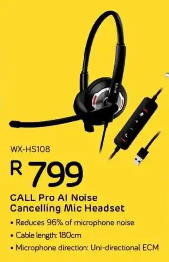 Computer Mania Winx Call Pro AI Noise Cancelling Mic Headset offer