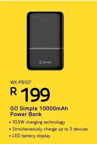 Computer Mania Winx GO Simple 10000mAh Power Bank offer