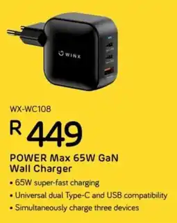 Computer Mania Winx Power Max 65W GaN Wall Charger offer