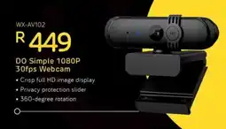 Computer Mania Winx DO Simple 1080P 30fps Webcam offer