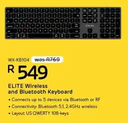 Computer Mania Winx Elite Wireless and Bluetooth Keyboard offer