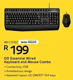 Computer Mania Winx DO Essential Wired Keyboard and Mouse Combo offer