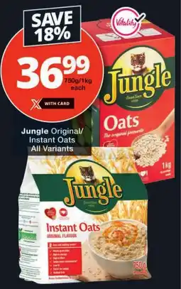 Checkers Jungle Original/ Instant Oats All Variants offer