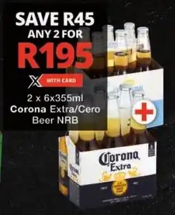Checkers Corona Extra/ Cero Beer NRB offer