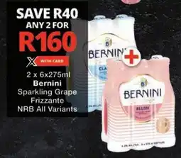 Checkers Bernini Sparkling Grape Frizzante NRB offer