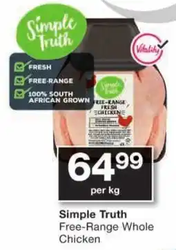 Checkers Simple Truth Free-Range Whole Chicken offer