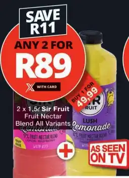 Checkers Sir Fruit Fruit Nectar Blend All Variants offer