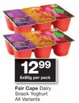 Checkers Fair Cape Dairy Snack Yoghurt All Variants offer