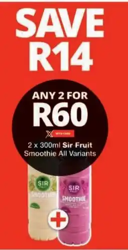 Checkers Sir Fruit Smoothie All Variants offer