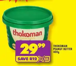 Shoprite THOKOMAN PEANUT BUTTER 400g offer
