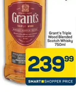 Pick n Pay Grant's Triple Wood Blended Scotch Whisky 750ml offer