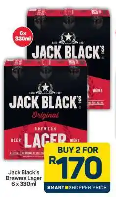 Pick n Pay Jack Black's Brewers Lager 6 x 330ml offer