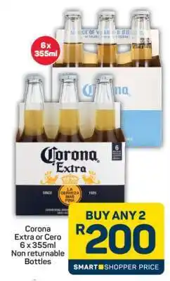 Pick n Pay Corona Extra or Cero 6 x 355ml offer
