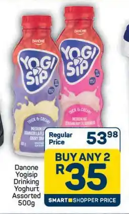 Pick n Pay Hypermarket Danone Yogisip Drinking Yoghurt Assorted 500g offer
