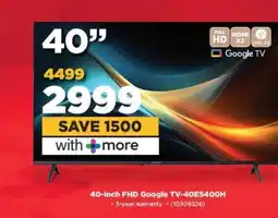 HiFi Corp 40-inch FHD Google TV-40E5400H offer