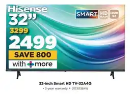 HiFi Corp Hisense 32-inch Smart HD TV-32A4Q offer