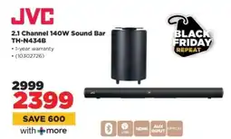 HiFi Corp JVC 2.1 Channel 140W Sound Bar TH-N434B offer