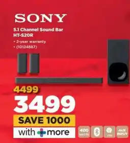 HiFi Corp Sony 5.1 Channel Sound Bar- HT-S20R offer
