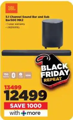 HiFi Corp 5.1 Channel Sound Bar and Sub Bar500 MK2 offer