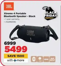 HiFi Corp JBL Xtreme 4 Portable Bluetooth Speaker - Black offer
