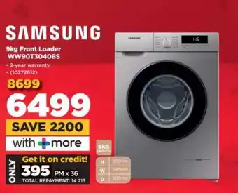 HiFi Corp Samsung 9kg Front Loader WW90T3040BS offer
