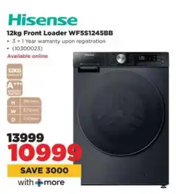 HiFi Corp Hisense 12kg Front Loader WF5S1245BB offer