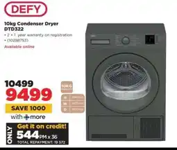 HiFi Corp DEFY 10kg Condenser Dryer DTD322 offer
