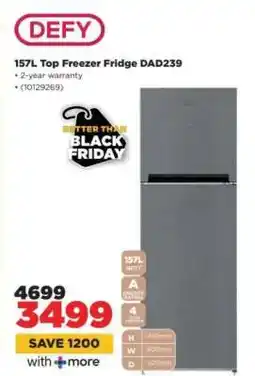 HiFi Corp DEFY 157L Top Freezer Fridge DAD239 offer