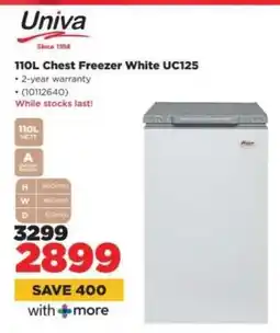 HiFi Corp Univa 110L Chest Freezer White UC125 offer