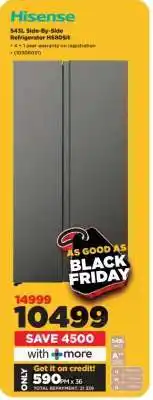 HiFi Corp Hisense 543L Side-by-Side Refrigerator H860SIT offer