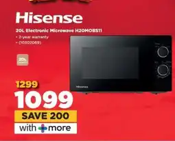 HiFi Corp Hisense 20L Electronic Microwave H20MOBS11 offer