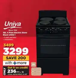 HiFi Corp Univa 58L 4 Plate Electric Stove Black U405-1 offer