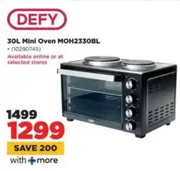 HiFi Corp DEFY 30L Mini Oven MOH2330BL offer
