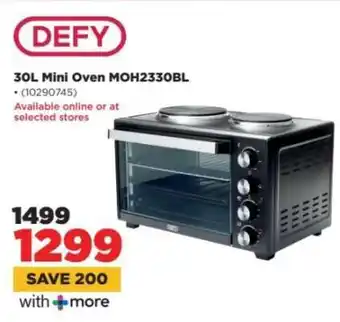 HiFi Corp DEFY 30L Mini Oven MOH2330BL offer