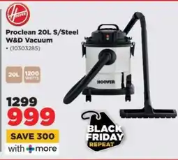 HiFi Corp Hoover Proclean 20L S/Steel W&D Vacuum offer