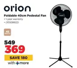 HiFi Corp Orion Foldable 40cm Pedestal Fan offer