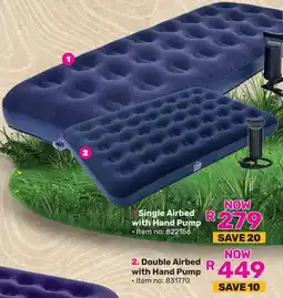 Game Camp Master Single Airbed with Hand Pump offer