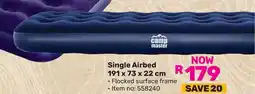 Game Camp Master Single Airbed offer