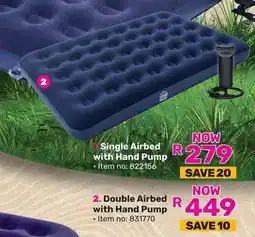 Game Camp Master Double Airbed with Hand Pump offer