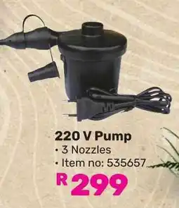 Game Camp Master 220 V Pump offer